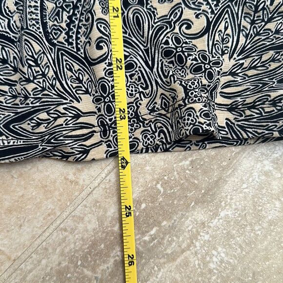 NWOT Rafaella sleeveless blouse black tan and white - size large - Picture 5 of 5